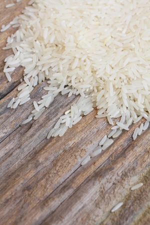 Close up of raw rice grainの写真素材