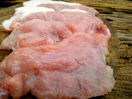 Close up of raw pork 