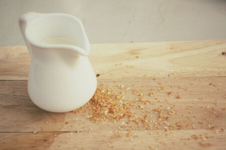 Fresh milk and sugar caneの写真素材