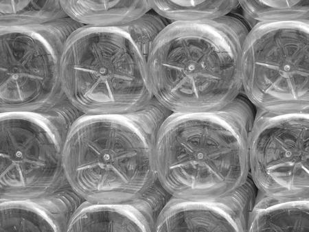 plastic bottles textureの写真素材