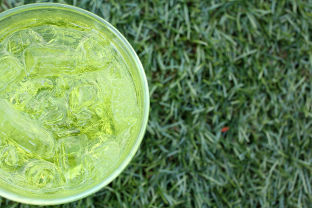 Lemon juice in the glassの写真素材