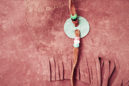 Red leather background textureの写真素材