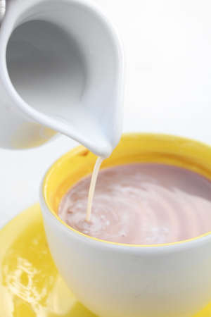 Hot chocolate and milkの写真素材