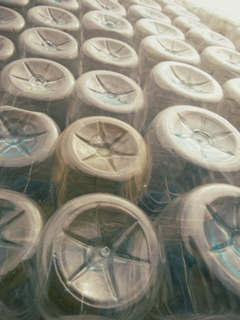 plastic bottles background texture