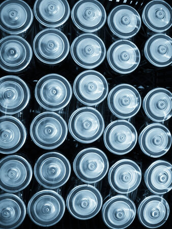 Several batteries background textureの写真素材