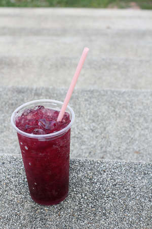 Purple drink in summerの写真素材