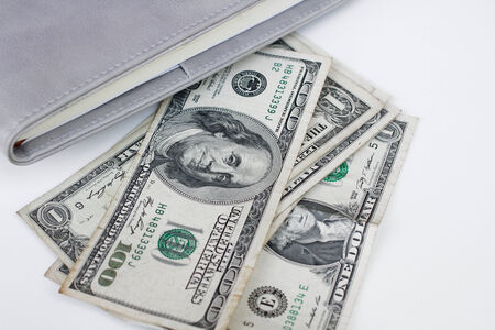 American dollars money and bookの写真素材