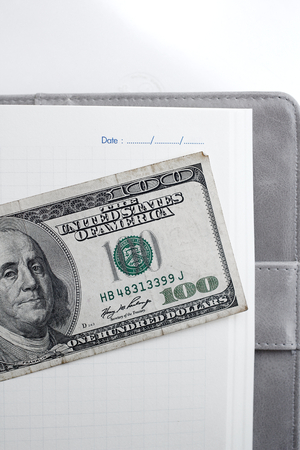 American dollars money and bookの写真素材