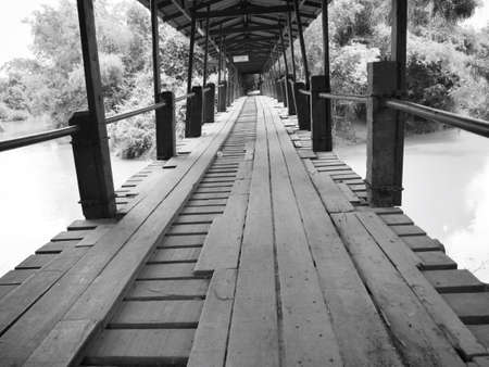 wood bridge の写真素材