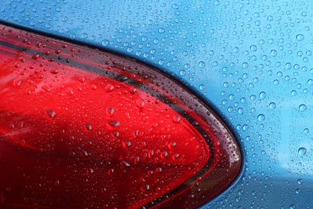 Water drop on carの写真素材