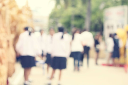 blurred peopleの写真素材