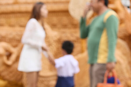 blurred familyの写真素材