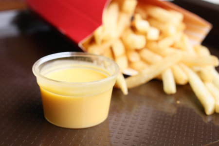 French fries with cheese sauce