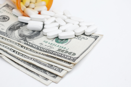 pills and dollarsの写真素材