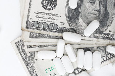 pills and dollarsの写真素材