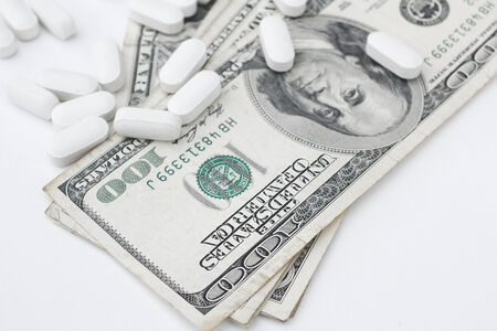 pills and dollarsの写真素材