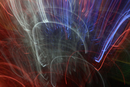 blurred light trails