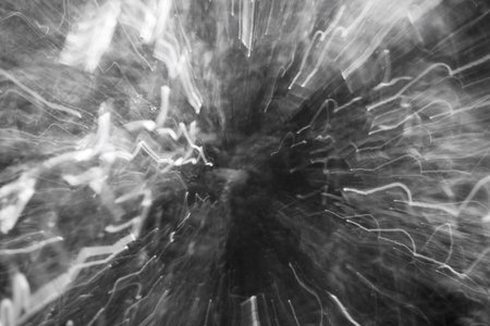 blurred light trailsの写真素材