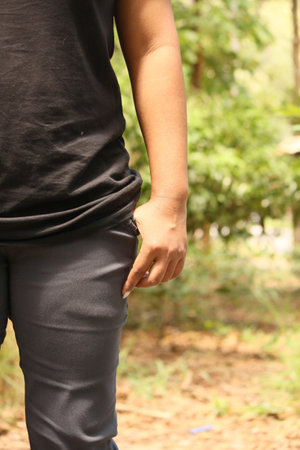 hand in pocket
