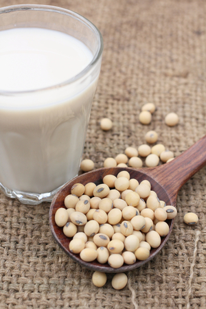 Soy milk with beansの写真素材