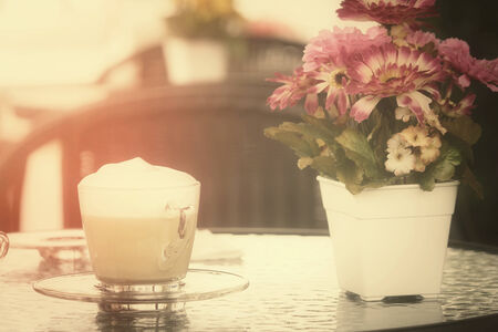 green tea and milkの写真素材