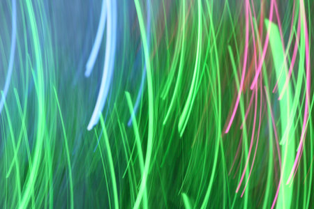 blurred light trails