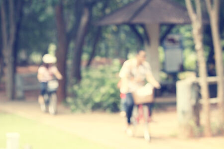 blurred of parkの写真素材