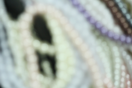 Blurred of pearl necklaceの写真素材