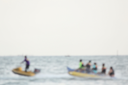 Blurred of banana boatの写真素材