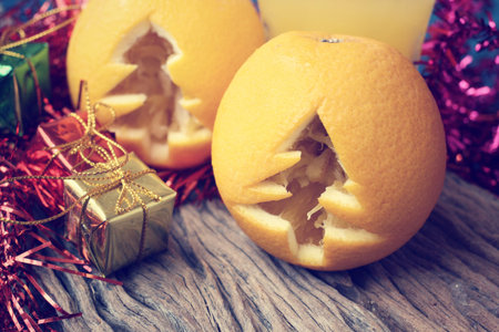 christmas tree of foodの写真素材