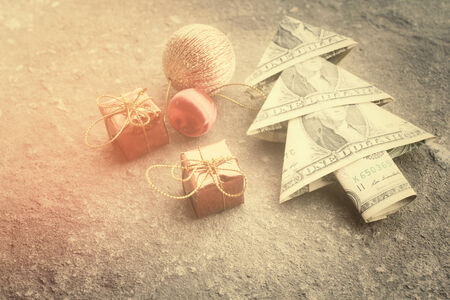 christmas tree with giftsの写真素材