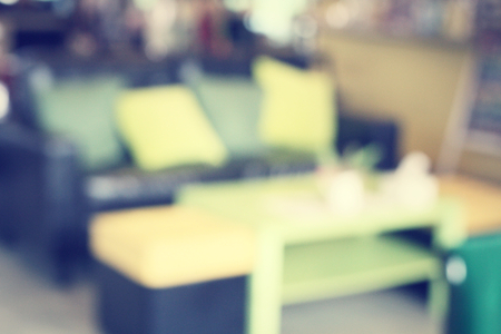 Blurred sofa in coffee shopの写真素材