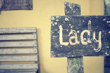 Lady signの写真素材