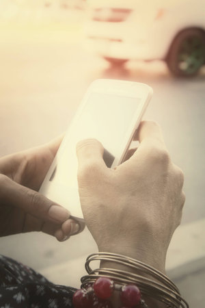 woman using smart phone