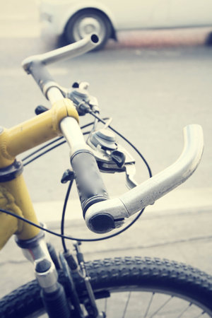 handlebar of bikeの写真素材