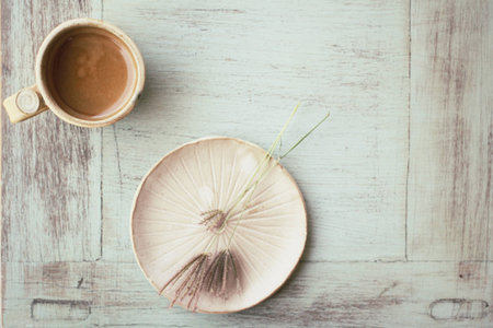 Coffee cup with vintage background