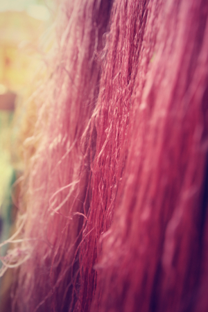 Raw silk threadの写真素材