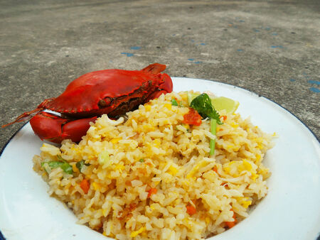 Fried riceÂ with crabの写真素材