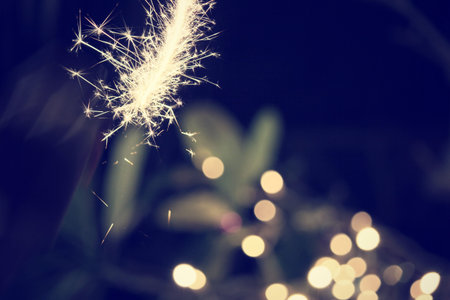 Hand with firework
