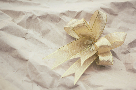 Gold ribbon bowの写真素材