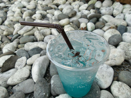 Blue drinkの写真素材