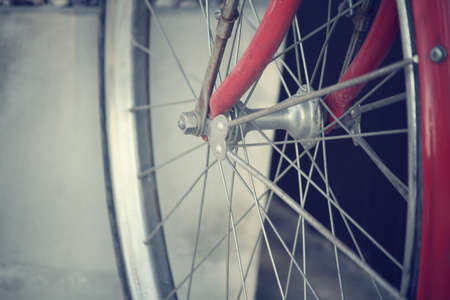 Vintage bicycle wheelの写真素材