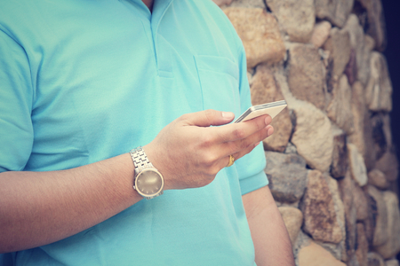 Using smart phoneの写真素材