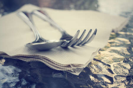 Fork and spoonの写真素材