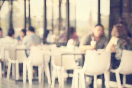 Blurred of restaurantの写真素材