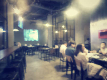 Blurred of restaurantの写真素材
