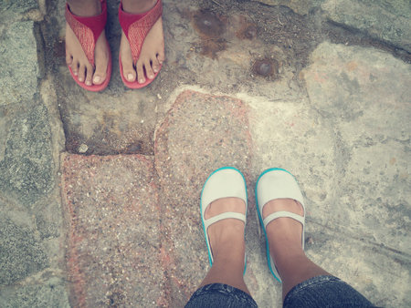 Leg with shoes