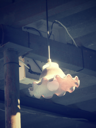 Vintage light bulbの写真素材