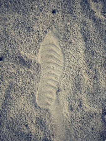 Footprints on the groundの写真素材