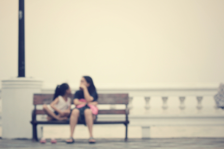 Blurred of familyの写真素材